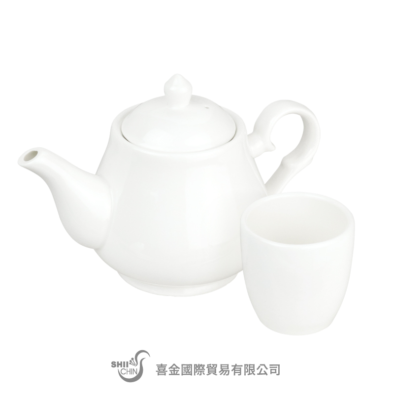 英式平嘴壺(600ml+1000ml)、120cc東興白瓷杯