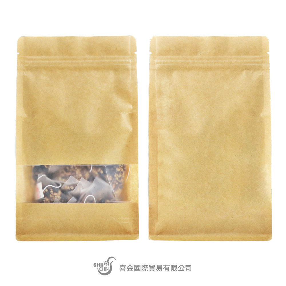 方底牛皮紙霧面開窗夾鏈立袋