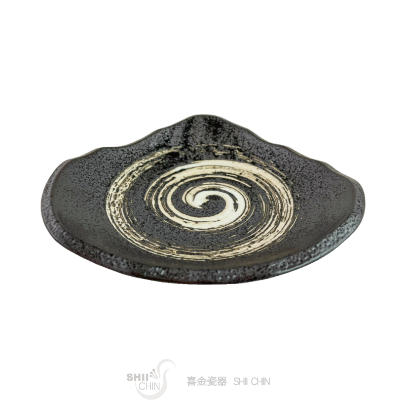 佐田日式8吋/10吋缺角石紋奇形湯盤
