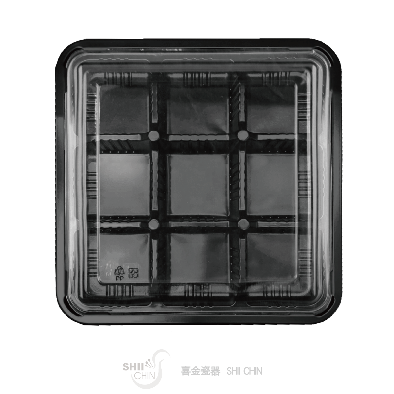 0606九宮格大餐盒-黑