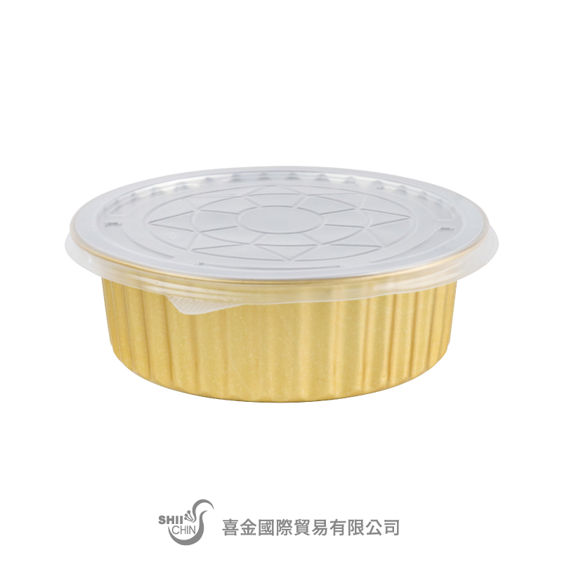 圓盒鋁箔(金色)1130ml(180PP蓋)