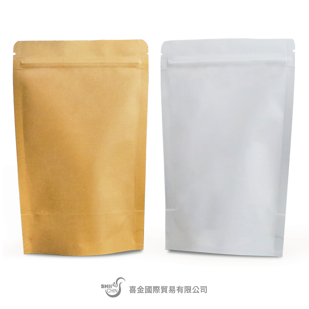 牛皮紙內鍍鋁夾鏈立袋(原色/白色)
