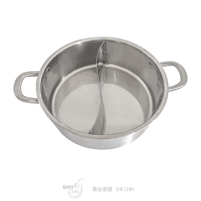 30cm不鏽鋼雙格圓湯鍋
