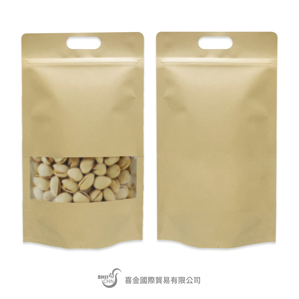 牛皮紙手提夾鏈立袋