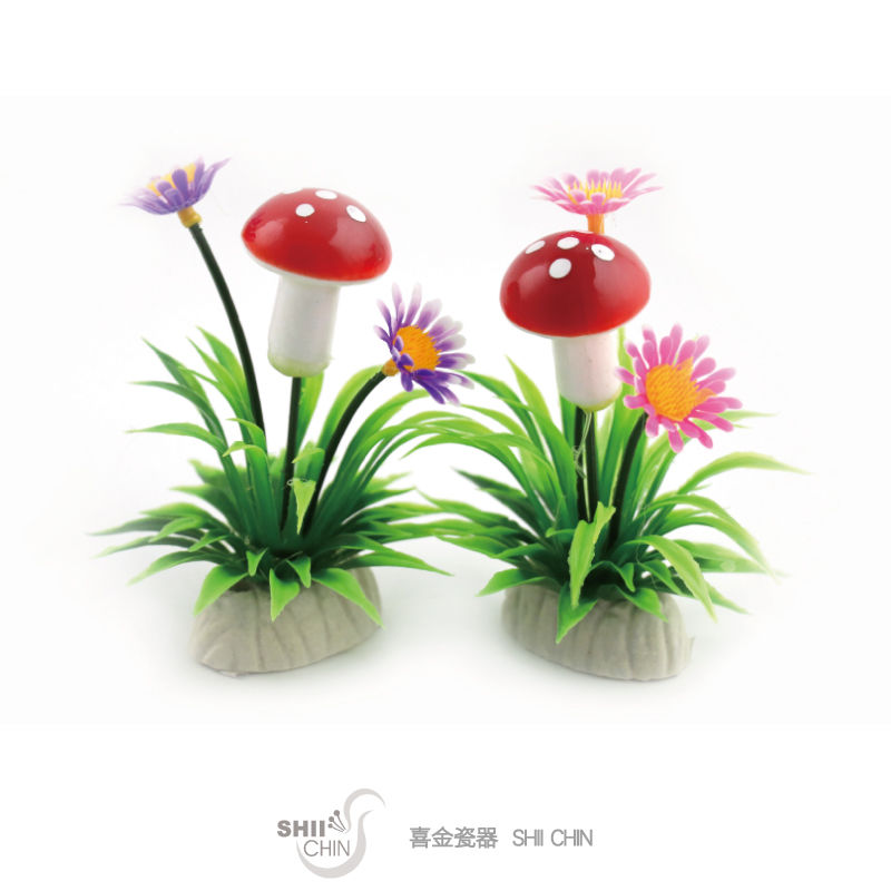 小蘑菇盆景-紅/紫